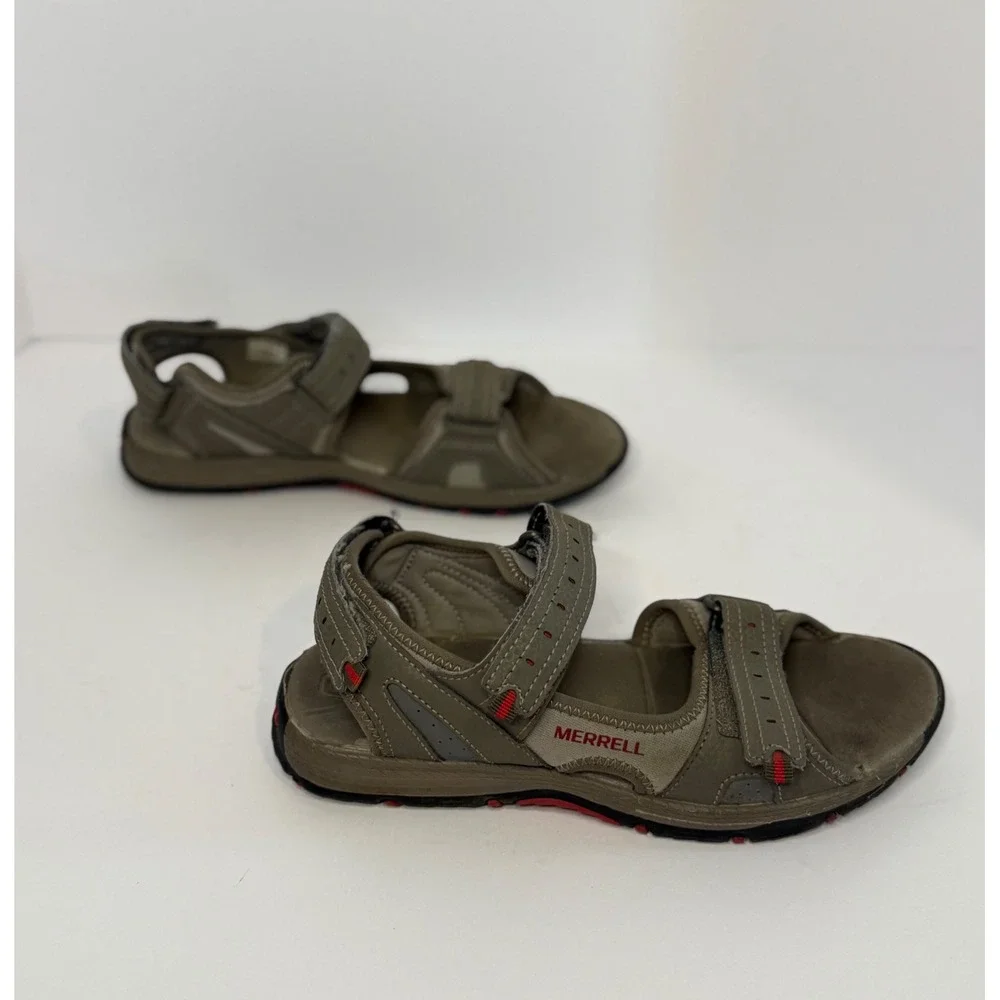 Merrell Kahuna Mens 7 Hiking Sandals Khaki Green Red MX252955 Sport Walking